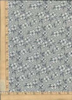 Quilting Sewing Fabric RJR China Collection Small Black & White Floral
