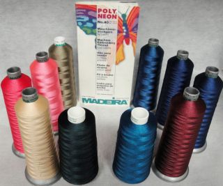 Madeira Polyneon Embroidery Thread 40 wgt (120/2 denier) 5,500 yds