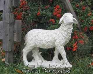 WHITE SHEEP GARDEN STATUE Compliments our 39 BEST NATIVITY SET YET