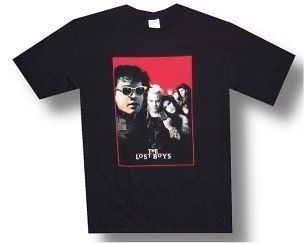 THE LOST BOYS   MAIN POSTER VAMPIRES BLACK T SHIRT   NEW YOUTH LARGE