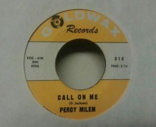 NORTHERN SOUL ON GOLDWAX(CALL ME) BY PERCY MILEM VG++