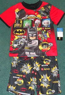 NWT Lego Batman Red/Black 2pc Cotton Shorts Pajamas Set 6