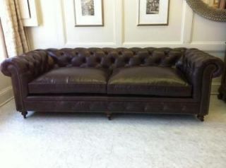 Newly listed RESTORATION HARDWARE Tufted Leather Sofa   BRAND NEW