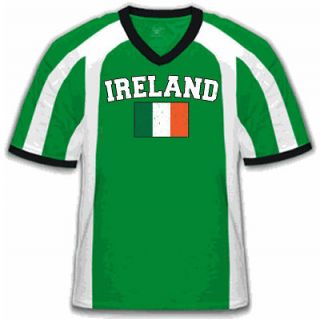 IRELAND Soccer T shirt IRISH Flag Football Jersey Tee