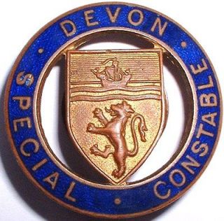 Rare   Devon Special Constable Police Constabulary Enamel Badge