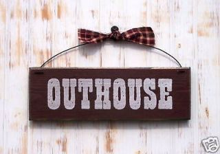 Country Home Decor OUTHOUSE Sign Bathroom Decorations