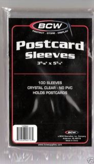 SLEEVES Plastic Protectors Holder Non PVC Crystal Clear 3½ x 5¾