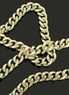 9mm Men Solid Gold Filled Miami Cuban Link Chain Real Heavy Plated
