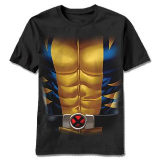 Marvel Wolverine Costume T Shirt XMen Tee Halloween Movie Cosplay