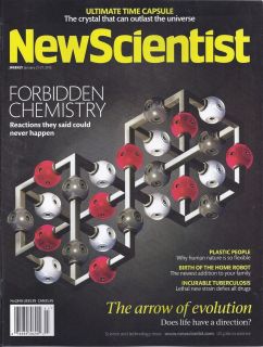 NEW SCIENTIST MAGAZINE FORBIDDEN CHEMISTRY ARROW OF EVOLUTION HOME