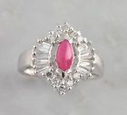 Sterling Silver Pink Star Sapphire CZ Brilliant Ring
