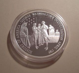 History of America Series George Washington Inauguration Silver Proof