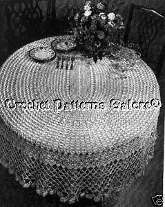 Vintage Crochet Round Tablecloth Pattern