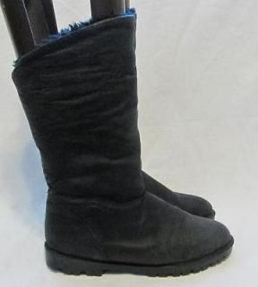 Vintage Cougar Tall Leather Boot Fleece Lining Women sz 6.5