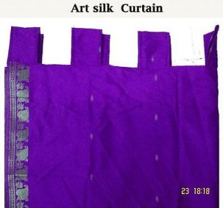 Art Silk Tab Top Sari saree Curtain / Drape / Panel Custom Made length