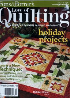 Fons Porters Love of Quilting Magazine Christmas Santa Nov Dec 2009