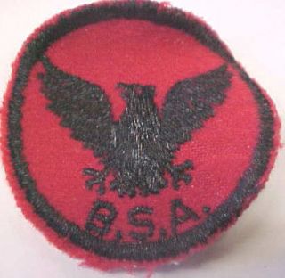 Vintage Boy Scouts of America patch eagle spread wings red color BSA