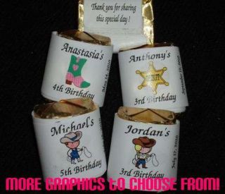 Cowboy Cowgirl ~ Western Rodeo ~ Nugget Candy Bar Wrappers Party