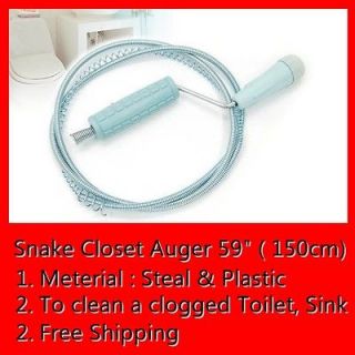 Auger 59 Toilet Sink Pipe Steel Cleaner Plunger Wire Drain Tool