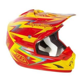 Troy Lee Designs TLD SE3 Cyclops Helmet Red/Yellow Medium w/Helmet