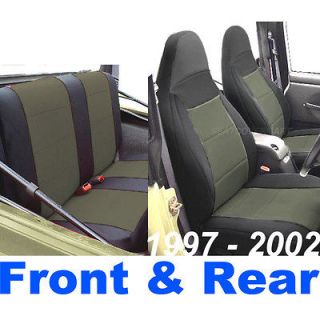 Rear Car Seat Cover Full CHARCOAL GREY (Fits: 1997 Jeep Wrangler
