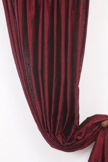 Indian Silk Dupion Curtains, Raw Silk Drapes Custom Made with Cotton