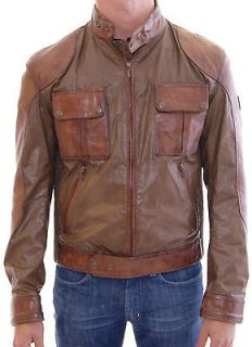 NWT $1700 BELSTAFF Drury Blouson Leather Jacket Man Antique Cuero s. L