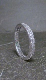 STERLING SILVER CUBIC ZIRCONIA LADIES ETERNITY RING MULTIPLE SIZES