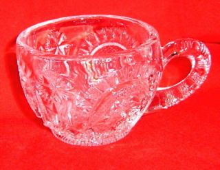 EAPG US Glass Slewed Horseshoe Handled Punch Cup #2 A6
