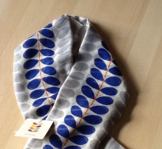 Orla Kiely   Blue Stem Scarf from Uniqlo, SOLD OUT   New with tags