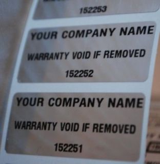 2000 CUSTOM PRINTED WARRANTY VOID SECURITY STICKERS LABELS GR8 4 XBOX