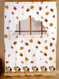 Rooster Kitchen Curtain (4 PCS Kitchen Curtain Set)