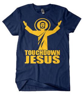 Notre Dame TShirt  Touchdown Jesus  Irish TD Jesus Shirt  S 2XL