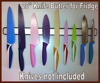 20 KNIFE BUTLER FRIDGE 2Sided All Rubber Magnetic Knife Rack For Side