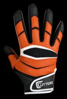 Cutters X40 C Tack Revolution Adult Football Receiver Gloves ORANGE