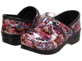 DANSKO PROFESSIONAL CLOG FUNKY KNIT PATENT ALL SIZES NEW