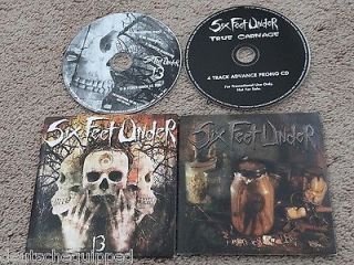SIX FEET UNDER 13+TRUE CARNAGE SAMPLER PROMO CDS LOT METAL w VIDEO