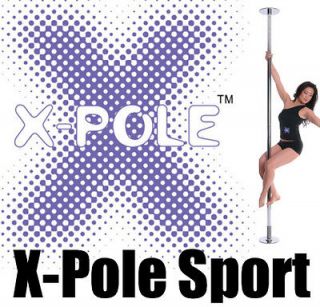 New X POLE SPORT 40mm Chrome Dance & Exercise Pole Set W/ Carry Bag