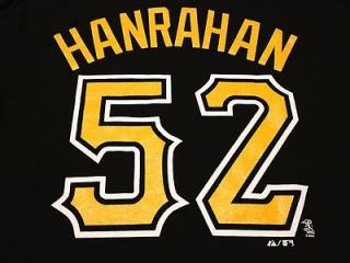Joel Hanrahan Black Pittsburgh Pirates Majestic T Shirt Jersey Boston