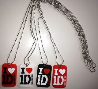 ONE DIRECTION Dog Tag NECKLACE Chain 1D HARRY Louis NIALL Zayn LIAM