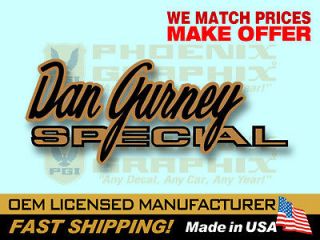 1969 Dan Gurney Special Fender Names Decals Kit