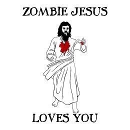 ZOMBIE JESUS LOVES YOU horror Dawn Day of the dead Zombieland T Shirt