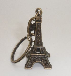Cute Mini Paris Eiffel Tower model Metal Keyfob Keyring Split Ring