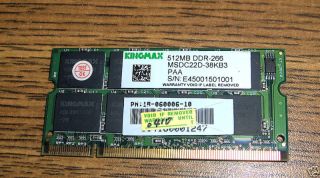 ITRONIX 512MB PC2100 MEMORY DDR 266 MSDC22D 38KB3