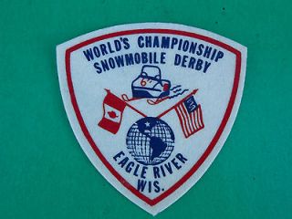 Vtg 1960s Eagle River Wis Worlds Championship Snowmobile Derby Jacket