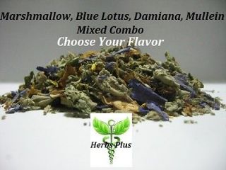 Blue Lotus   Marshmallow Leaf   Damiana & Mullein Combo Mix 2 oz
