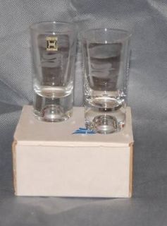 Hadeland Glassverk Norway Box Set of 2 Shot Glasses