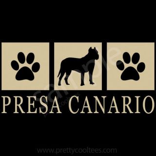 Presa Canario Silhouette T Shirt   Canary Dog Tee S 5XL