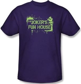 SIZES Batman Arkham City Video Game Joker Fun House DC T shirt top