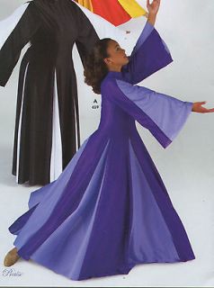 NWT PRAISE DRESS LITURGICAL DANCE Purple PRAISEWEAR child/Ladies